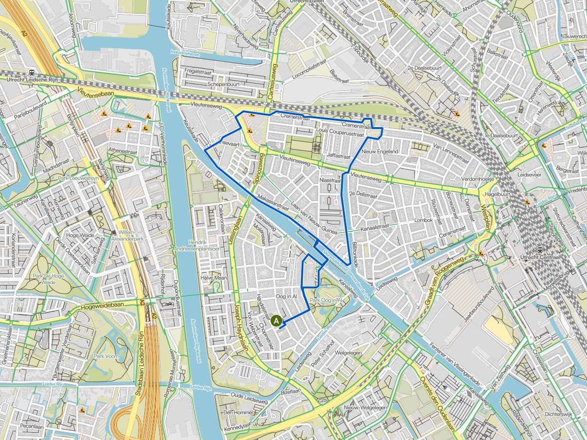 Routekaart Maandag 5 km: Lombok