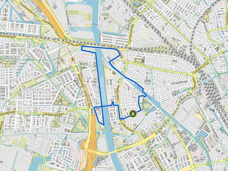 Routekaart Dinsdag 10 km: Over de bruggen (ingekort ivm warmte)